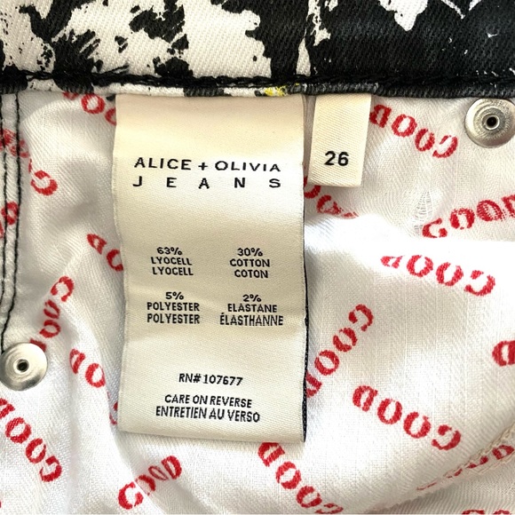 Alice + Olivia Splatter High Rise Skinny - Picture 6 of 8